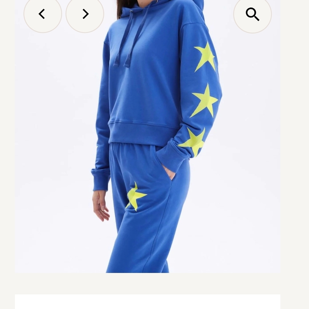 CHRLDR Blue Hoodie with Yellow Star Accents